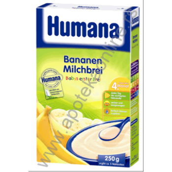 HUMANA MLEČNA KAŠICA SA BANANOM 250g, OD 4. MESECA HUMANA MLEČNA KAŠICA SA BANANOM 250g, OD 4. MESECA